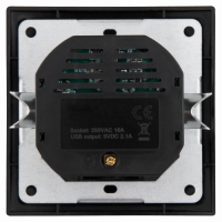 Schutzkontakt-Steckdose mit 2x USB McPower Flair, 250V, 5V/2,1A, UP, anthrazit
