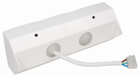 Steckdosenblock McPower Flair Aufbau, weiß, 3-fach Schutzkontakt + USB