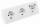 Steckdosenblock McPower Flair Aufbau, weiß, 3-fach Schutzkontakt + USB