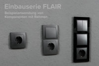 Schalter und Steckdosen Set McPower Flair Tür 2-fach-Style Glasrahmen