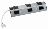 Steckdosenblock McPower Premium Aufbau, Edelstahl, 3-fach Schutzkontakt + USB
